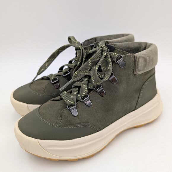 Sorel ONA 503 Women's Hiking Boot Lace-Up Green/Bisque Size US7.5 EU38.5 - Picture 1 of 11